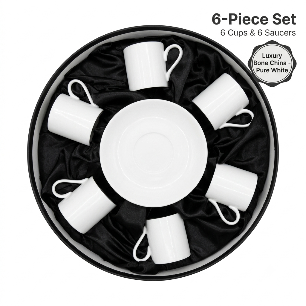 Luxury fine bone china coffee cup set for entertaining